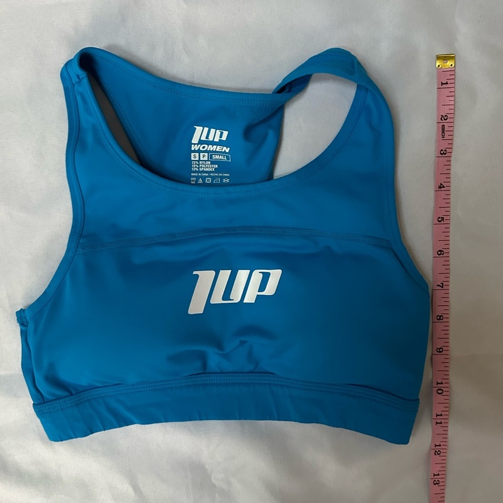 1Up Nutrition Women's Blue Sports Bra - SIZE SMALL - Picture 3 of 7